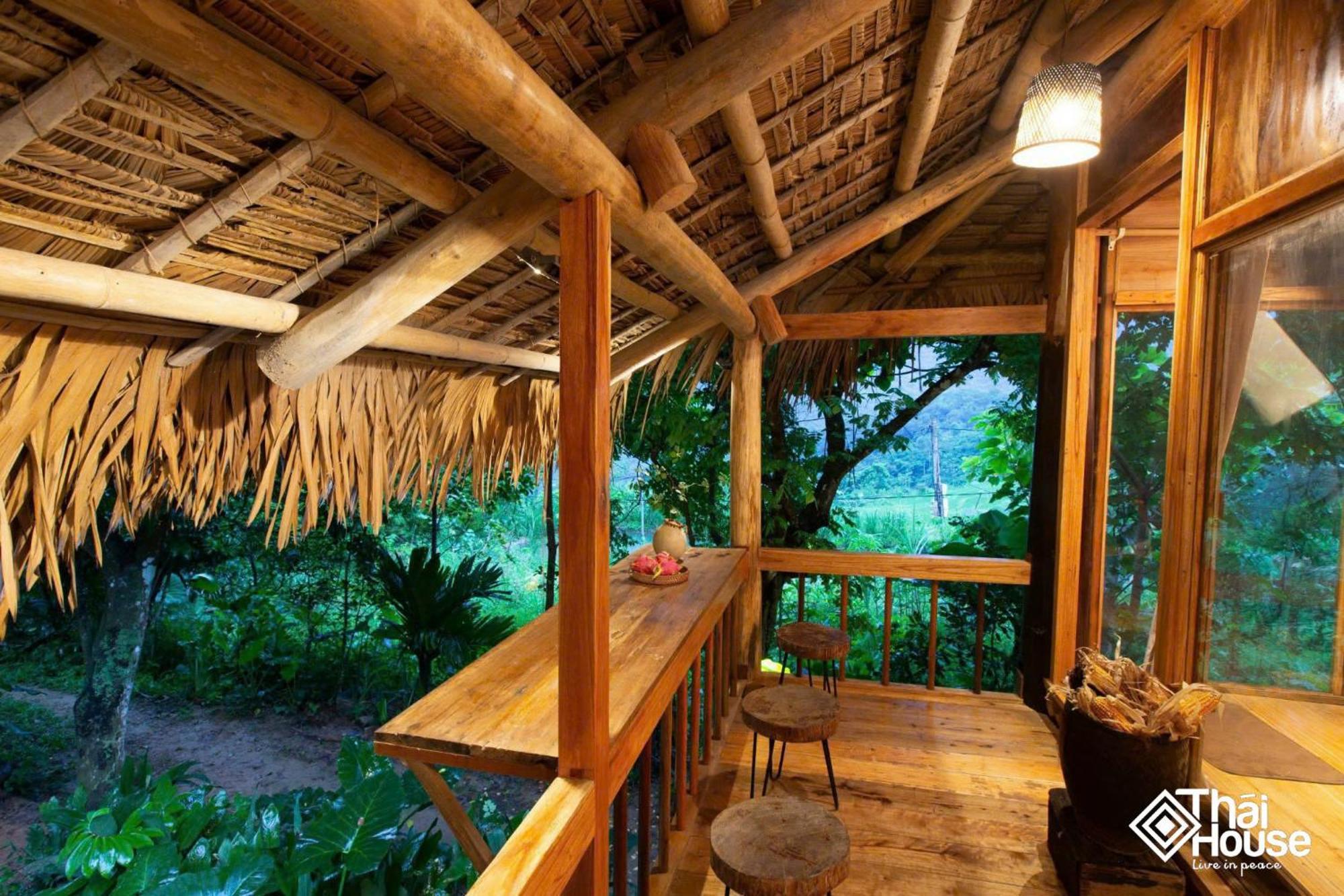 Thai House Pu Luong - Century Old Stilt House With Terrace Views Huong Ba Thuoc Exterior foto