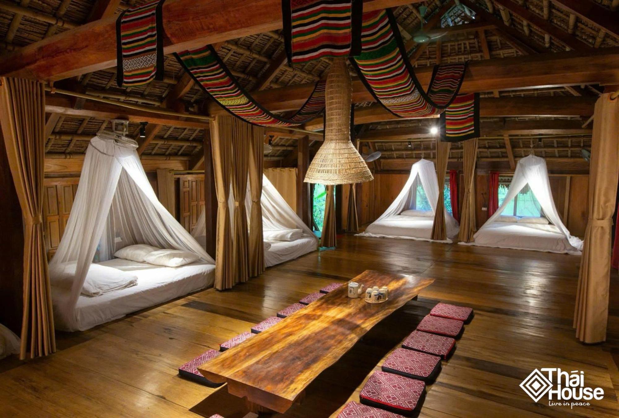 Thai House Pu Luong - Century Old Stilt House With Terrace Views Huong Ba Thuoc Exterior foto
